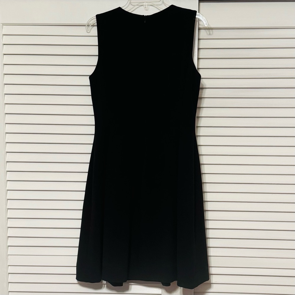 Talbots Classic Black Sleeveless Fit Flare Cocktail Dress - lined, back zipper